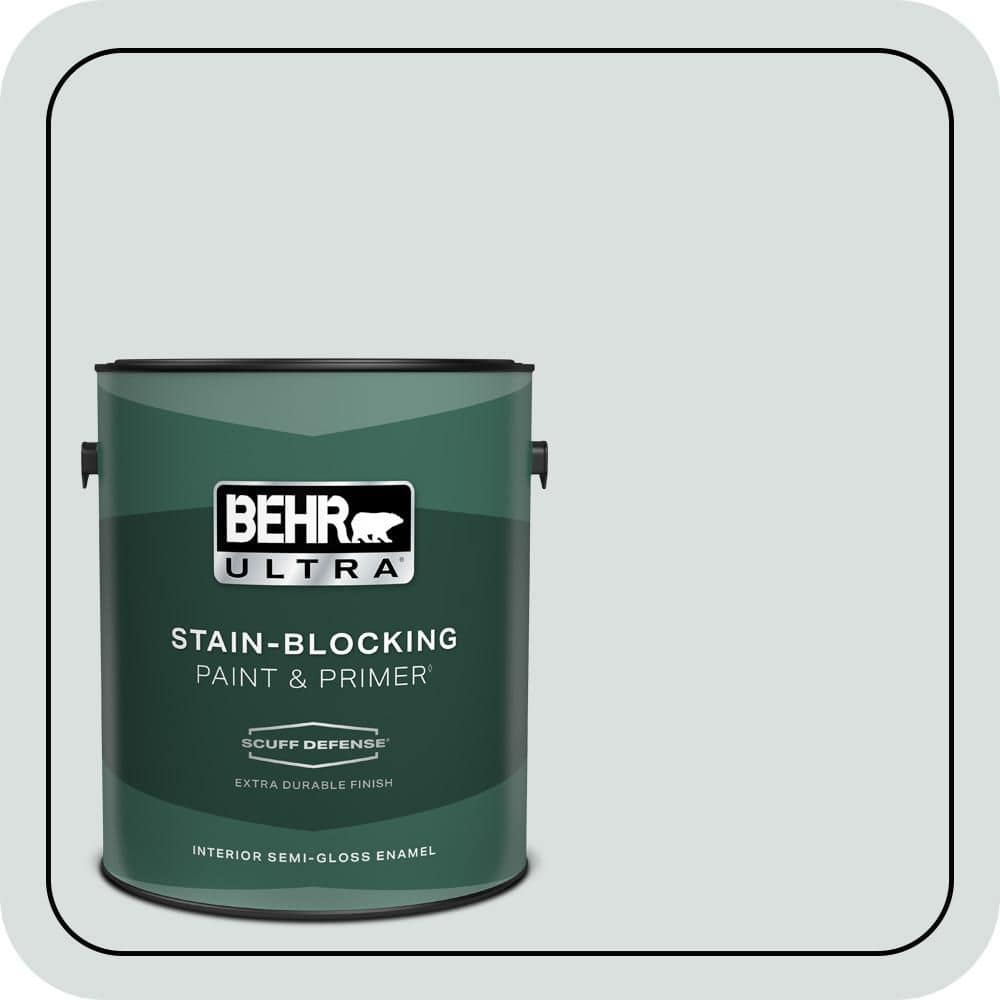 BEHR ULTRA 1 gal. #MQ3-50 River Veil Extra Durable Semi-Gloss Enamel Interior Paint & Primer