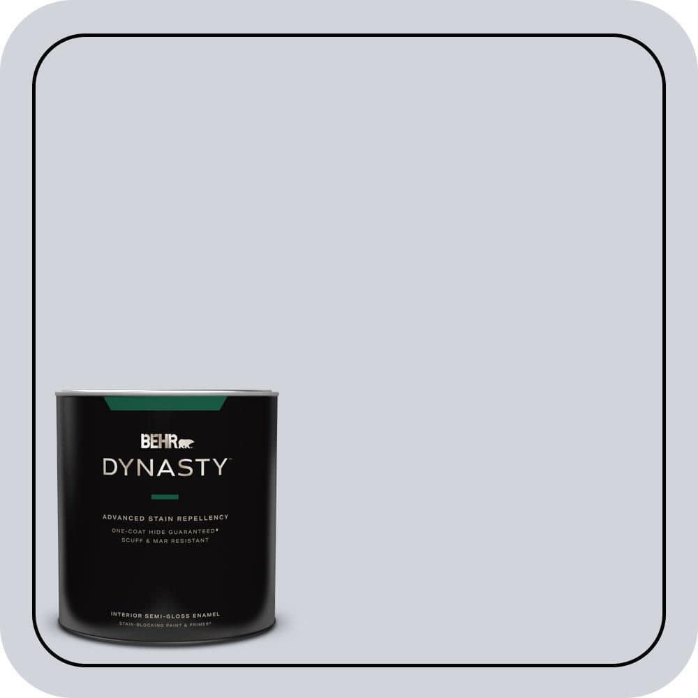 BEHR DYNASTY 1 qt. #S550-1 Blueberry Whip Semi-Gloss Enamel Interior Stain-Blocking Paint & Primer