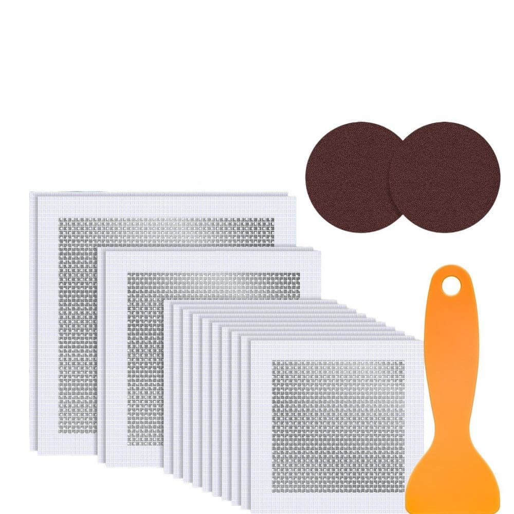 xinyoec Drywall Repairs Patch, 4/6/8 in. Self-Adhesive Mesh Drywall Repair Patch with Extended Heavy Duty Design (14-Pack)