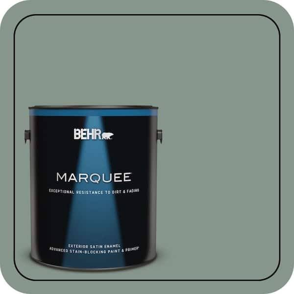 BEHR MARQUEE 1 gal. #N420-4 Underground Gardens Satin Enamel Exterior Paint & Primer (2)