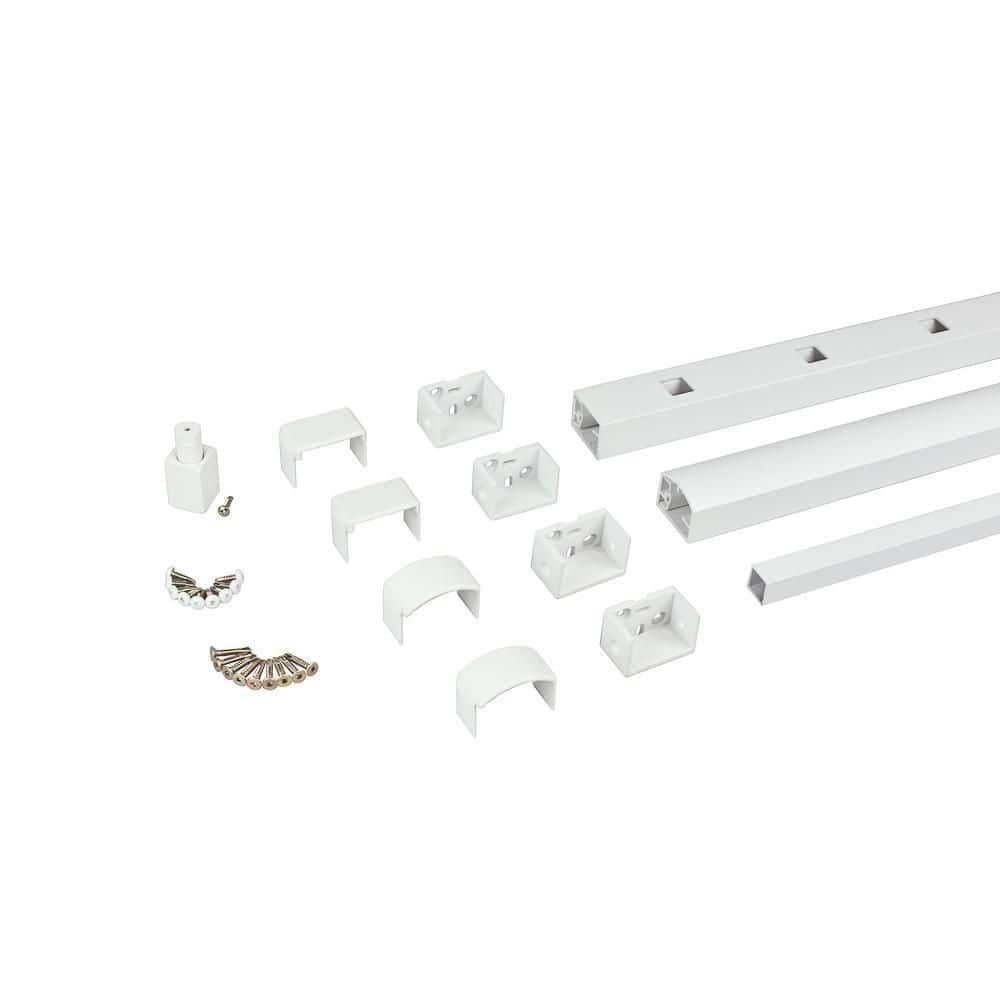 WESTBURY Tuscany 84 in. x 36 in. C10 Rail Section Kit Level-Gloss White Aluminum