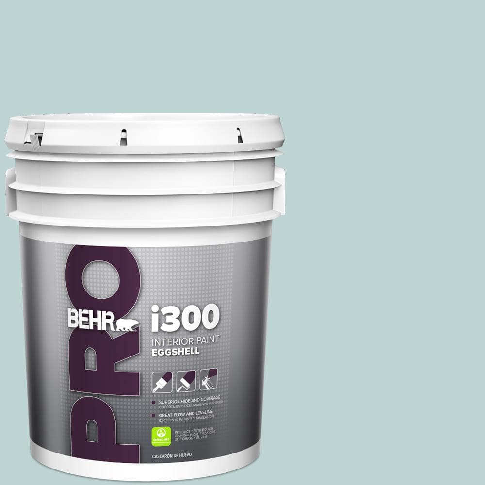 BEHR PRO 5 gal. #500E-3 Rain Washed Eggshell Interior Paint