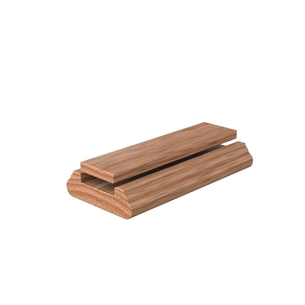 L. J. SMITH STAIR SYSTEMS 0.75 in. D x 2.5 in. W x 96 in. L Unfinished Red Oak Wood Shoe Rail