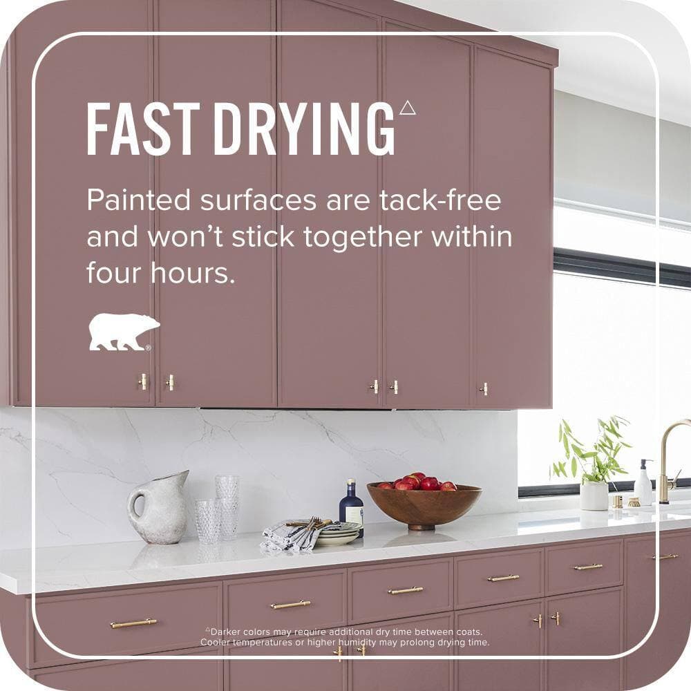 BEHR PREMIUM PLUS #MQ1-47 Touch of Class One-Coat Hide Enamel Interior Stain-Blocking Paint and Primer (3)