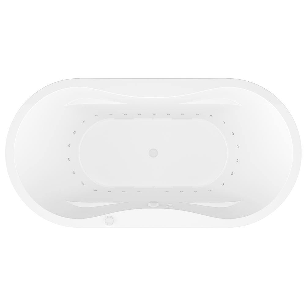 Universal Tubs Agate 71.25 in. L x 35.8 in. W Acrylic Flatbottom Air Bathtub in White (2)