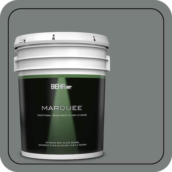 BEHR MARQUEE 5 gal. #PPU25-18 Shutter Gray Semi-Gloss Enamel Exterior Paint & Primer (2)