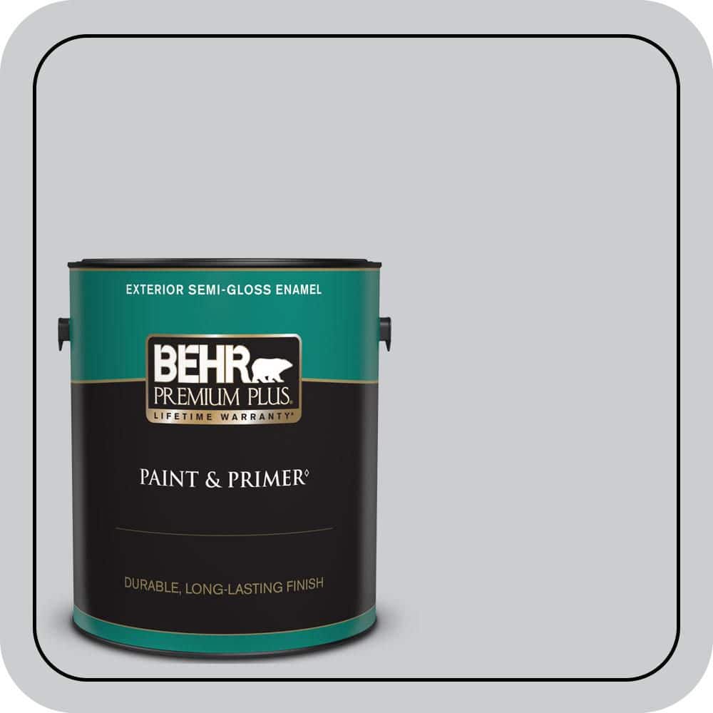BEHR PREMIUM PLUS 1 gal. #PPU26-16 Hush Semi-Gloss Enamel Exterior Paint & Primer