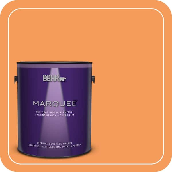 BEHR PREMIUM PLUS #260B-6 Blaze Orange Enamel Low Odor & Primer (2)