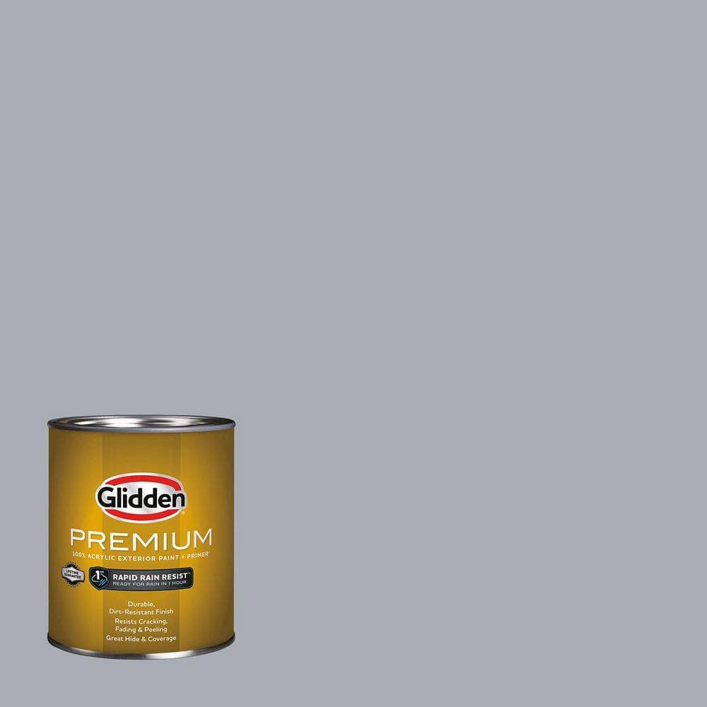 Glidden Premium 1 qt. PPG0993-3 Gosling Gray Semi-Gloss Exterior Latex Paint