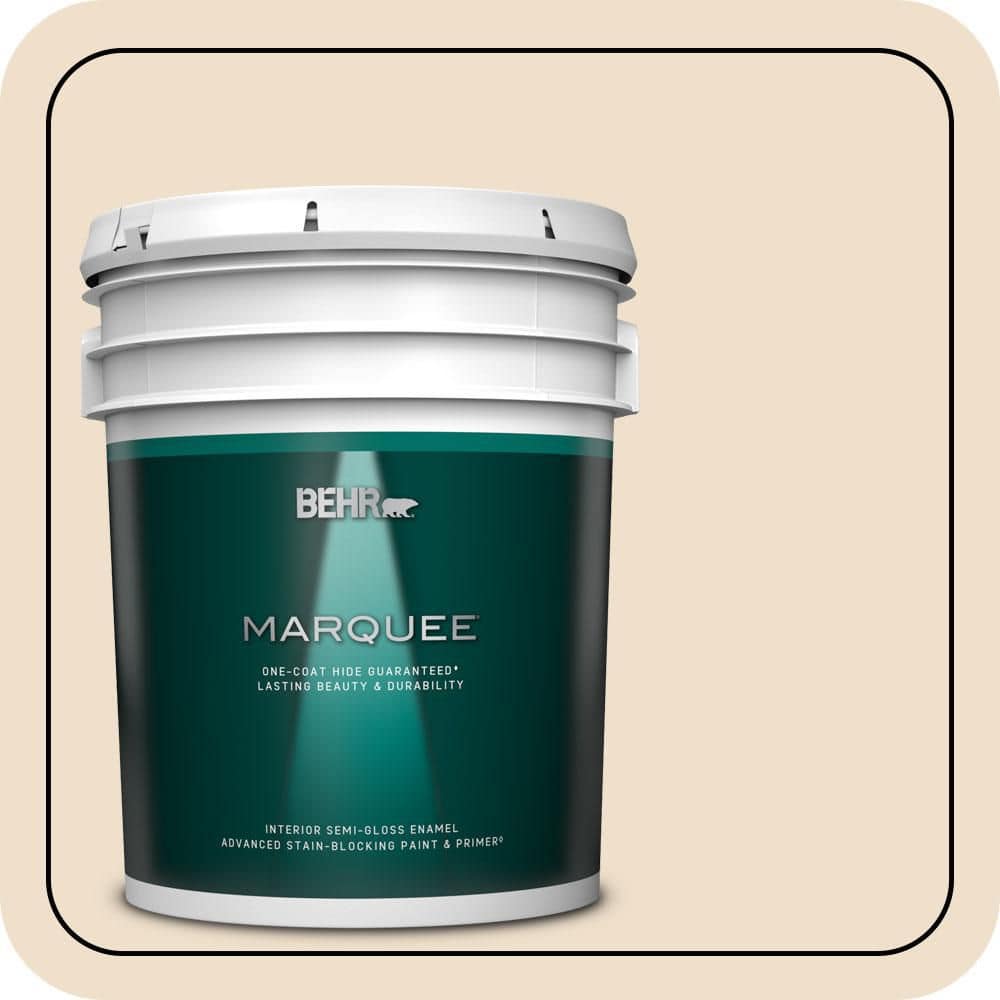 BEHR MARQUEE 5 gal. #N280-1 Scroll Semi-Gloss Enamel Interior Paint & Primer