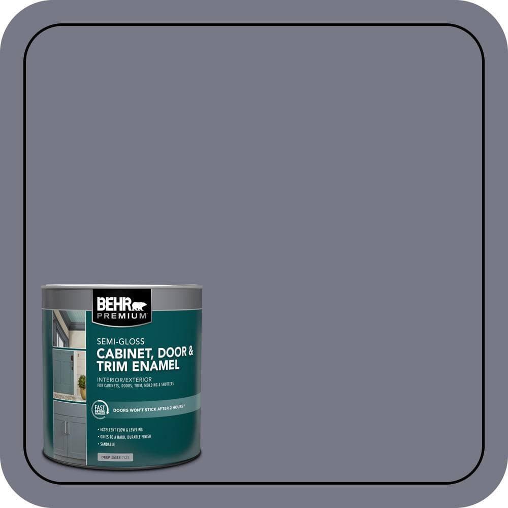 BEHR PREMIUM 1 qt. #N540-5 Infamous Semi-Gloss Enamel Interior/Exterior Cabinet, Door & Trim Paint