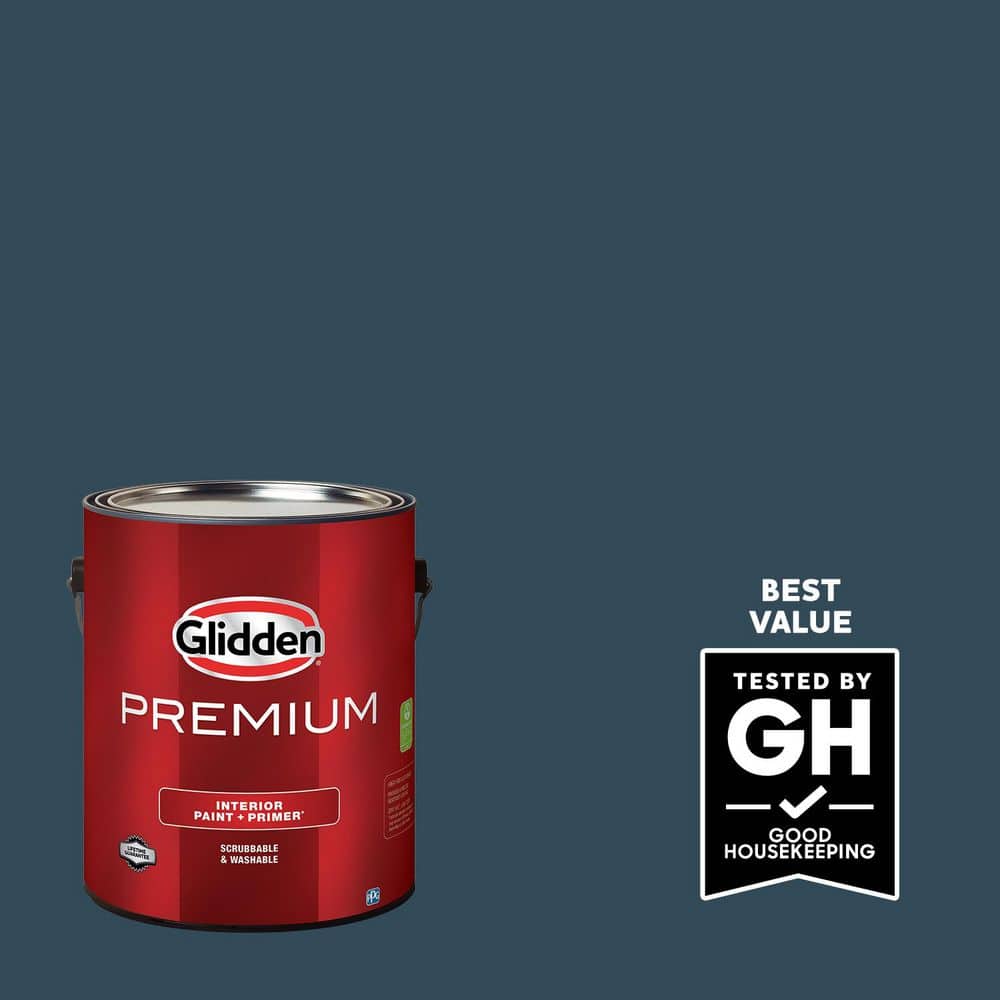 Glidden Premium 1 gal. Sailor's Coat PPG1153-7 Semi-Gloss Interior Latex Paint