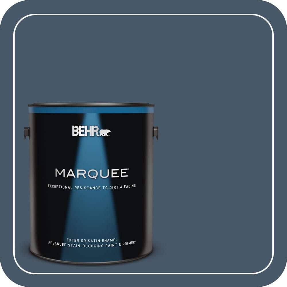 BEHR MARQUEE 1 gal. #QE-55 Harbour Satin Enamel Exterior Paint & Primer