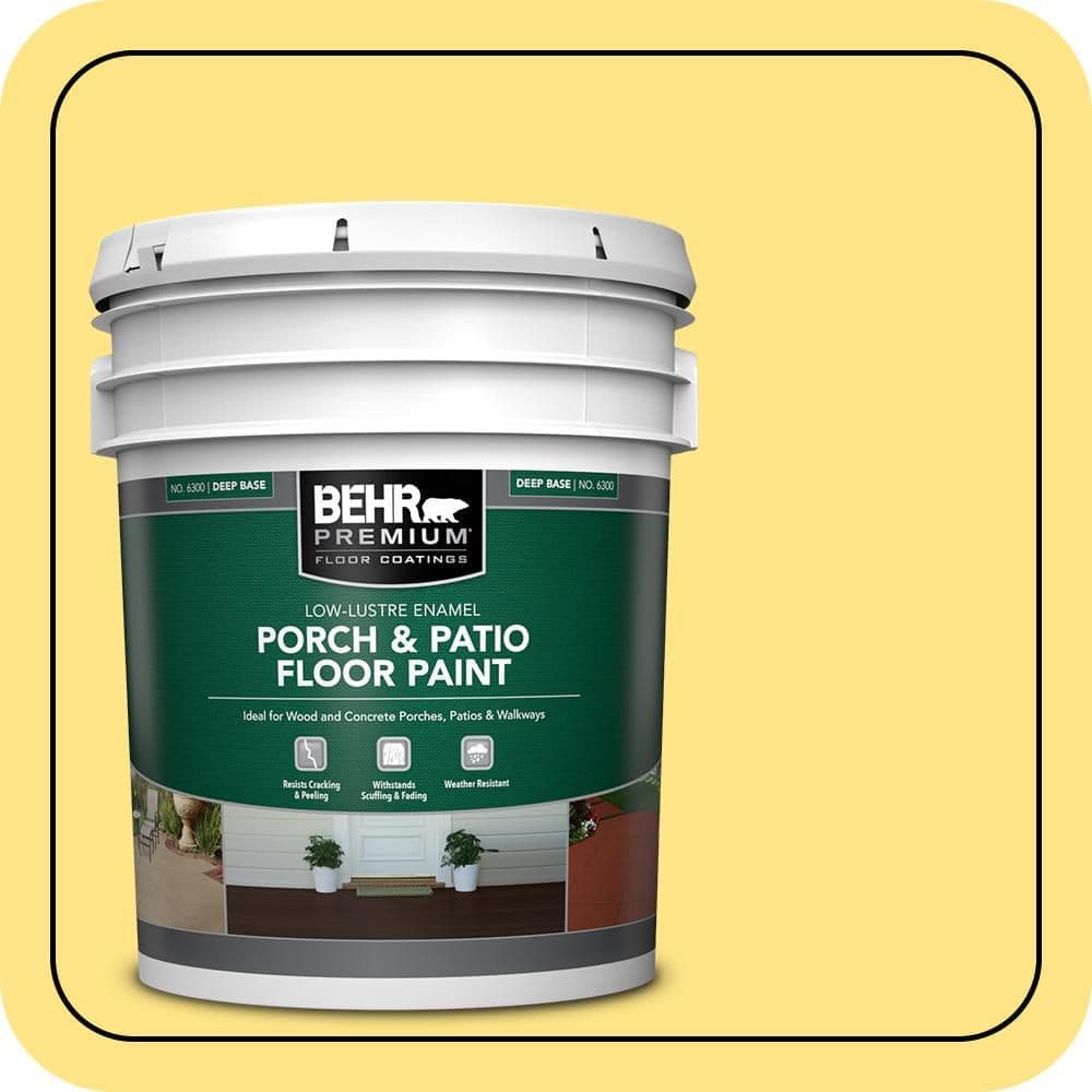 BEHR PREMIUM 5 gal. #P300-5 Upbeat Low-Lustre Enamel Interior/Exterior Porch and Patio Floor Paint (1)