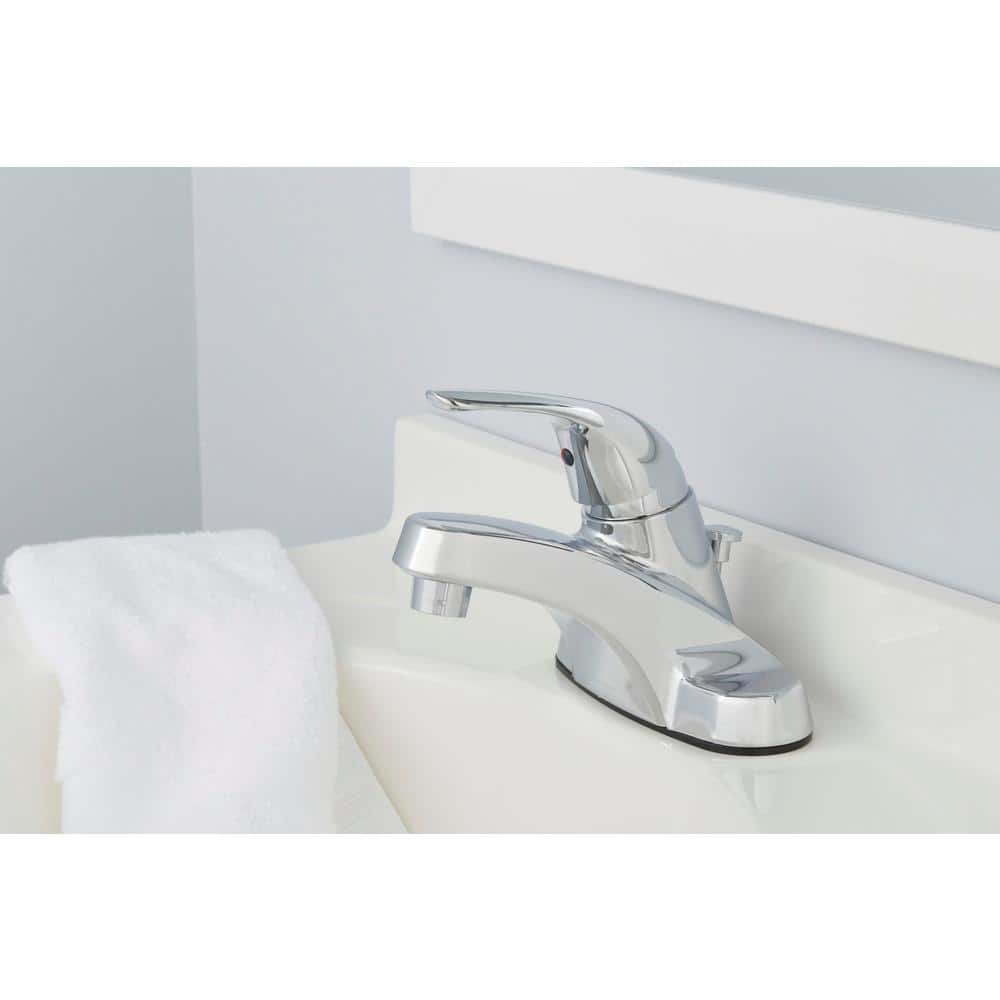 Glacier Bay Aragon 4 in. Centerset Single-Handle Low-Arc Bathroom Faucet in Polished Chrome (3)