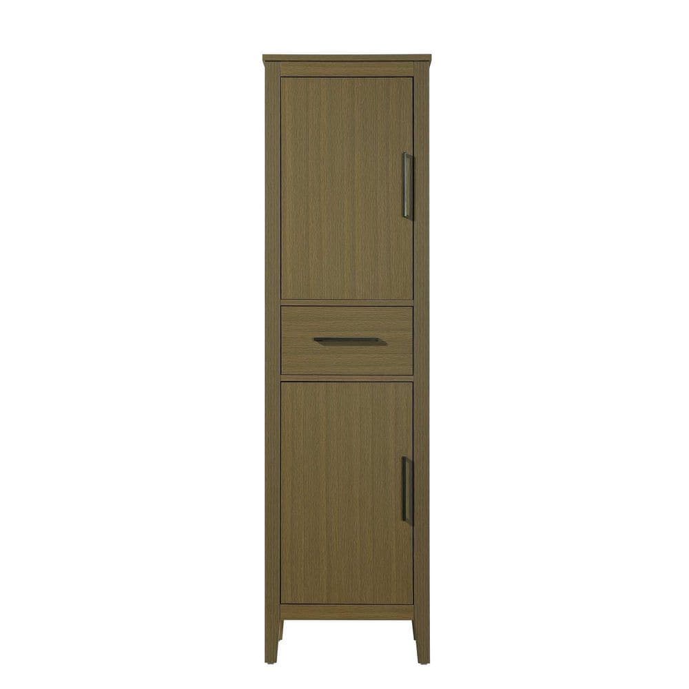 TIMELESS HOME 20 in. W x 18 in. D x 72 in. H Chestnut Brown Freestanding Linen Cabinet (1)