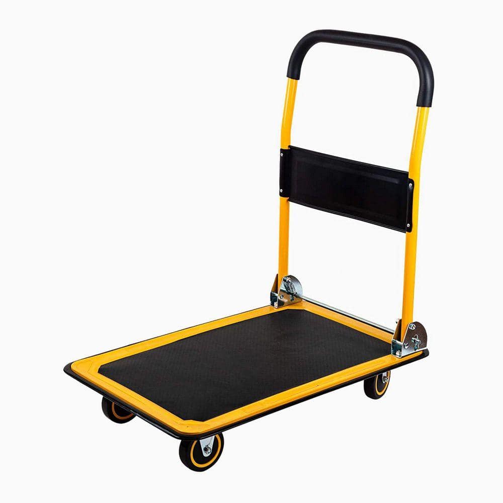 Cesicia Yellow Heavy Duty 660 lbs. Capacity Folding Platform Hand Truck
