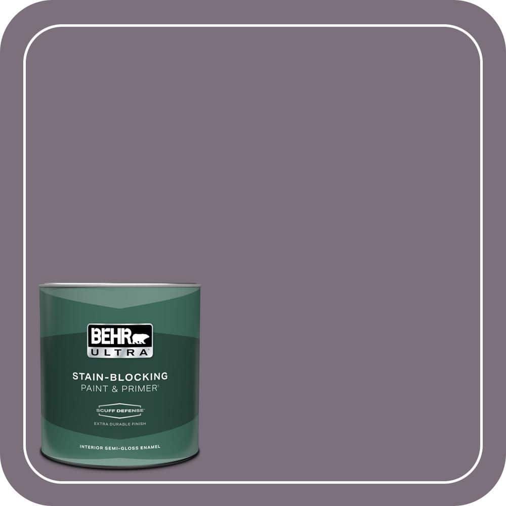 BEHR ULTRA 1 qt. #PPU17-17 Plum Shadow Extra Durable Semi-Gloss Enamel Interior Paint & Primer