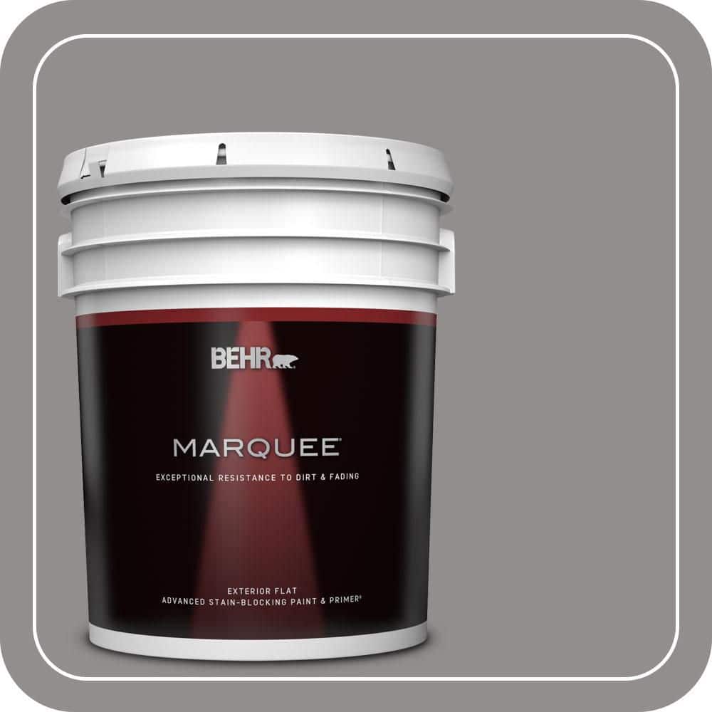 BEHR MARQUEE 5 gal. #PPU16-14 Plum Smoke Flat Exterior Paint & Primer (1)