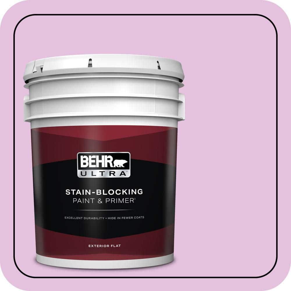 BEHR ULTRA 5 gal. #P110-2 Girl Talk Flat Exterior Paint & Primer