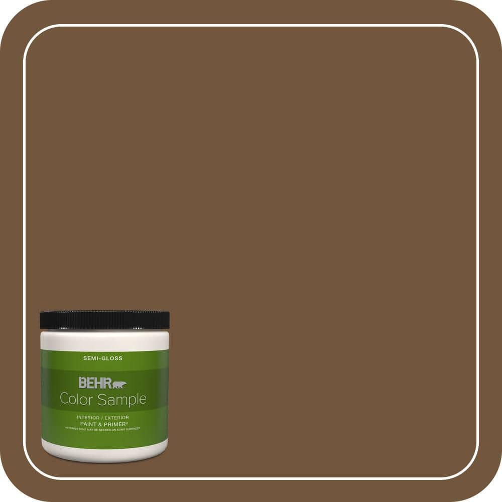 BEHR PREMIUM PLUS 8 oz. #MQ2-09 Clockworks Semi-Gloss Interior/Exterior Paint & Primer Color Sample