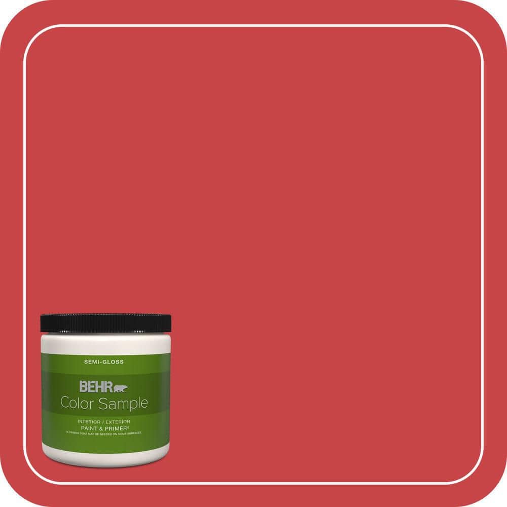 BEHR PREMIUM PLUS 8 oz. #P150-6 Whip Lash Semi-Gloss Interior/Exterior Paint & Primer Color Sample (1)