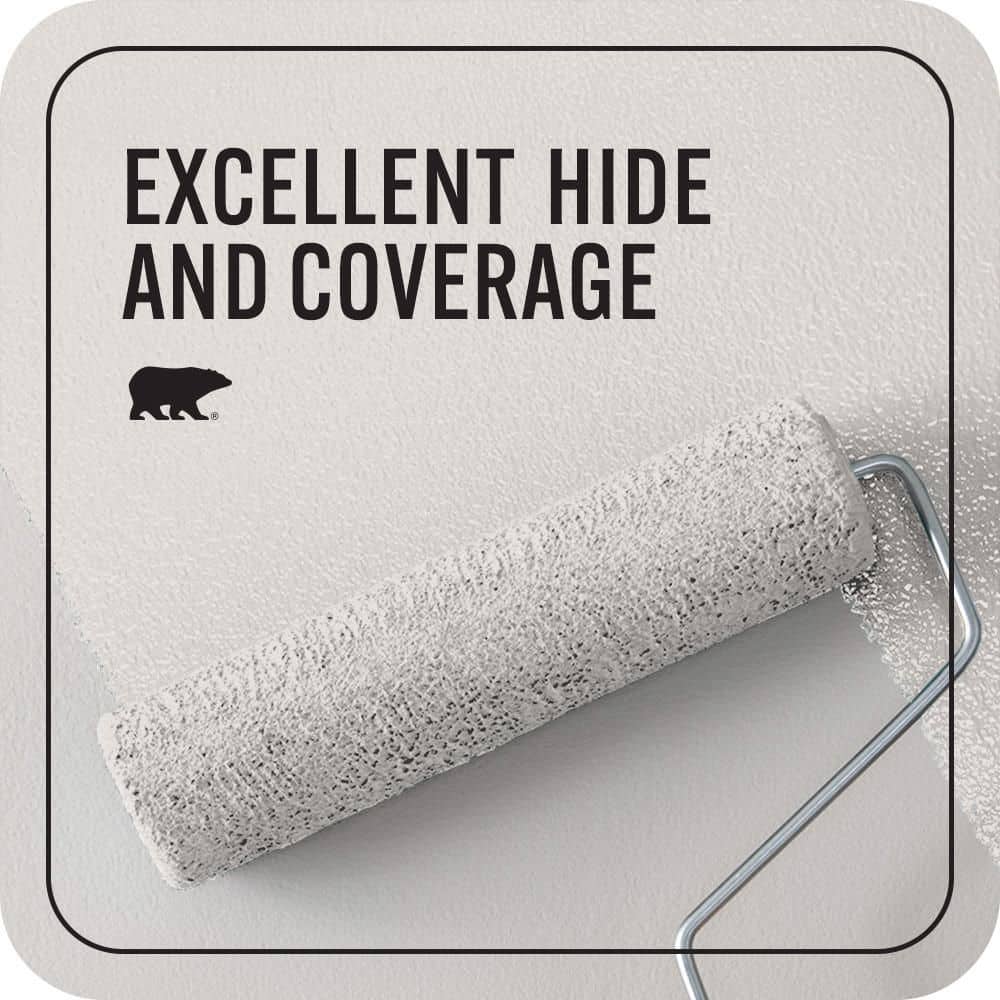 BEHR PREMIUM PLUS 1 qt. #MQ3-03 Pink Chalk Flat EcoMix Plant-Based Interior Paint & Primer (2)