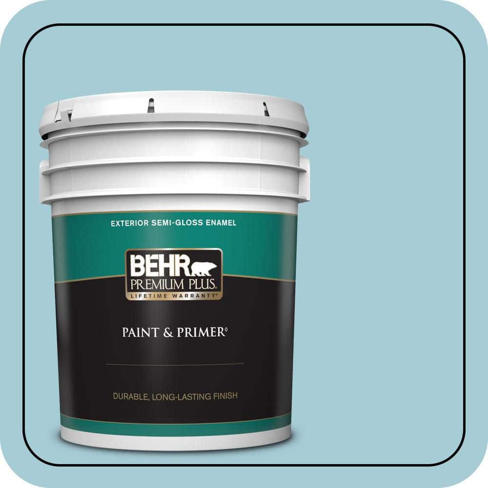 BEHR PREMIUM PLUS 5 gal. #S460-2 Drip Semi-Gloss Enamel Exterior Paint & Primer