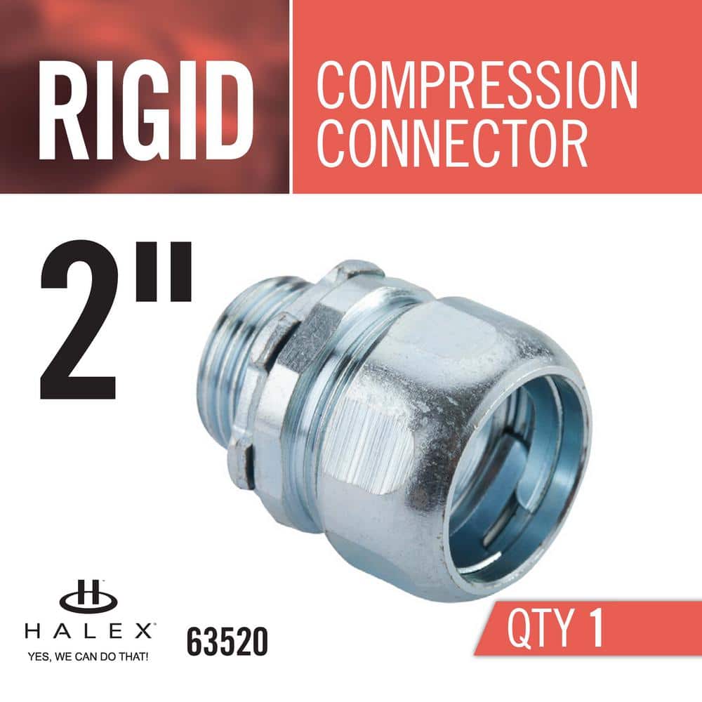 Halex 2 in. Rigid Threadless Compression Conduit Connector (2)