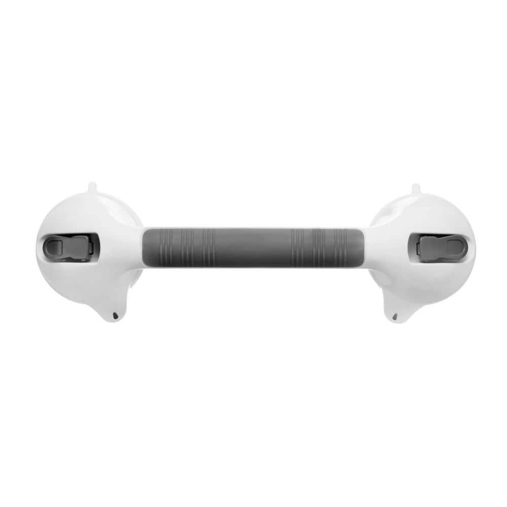 Glacier Bay 12 in. x 1-1/4 in. Suction Assist Bar with Suction Indicators in White (3)