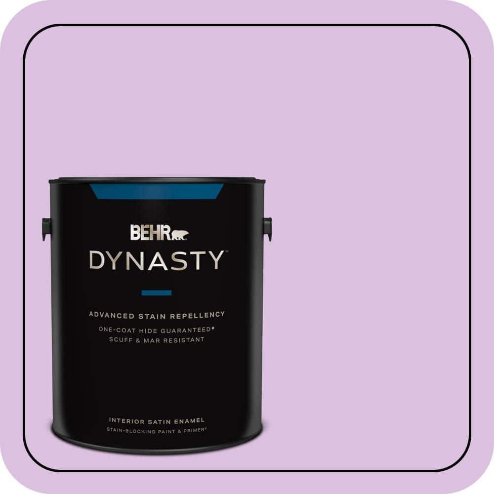 BEHR DYNASTY 1 gal. #P100-3 Epiphany Satin Enamel Interior Stain-Blocking Paint and Primer