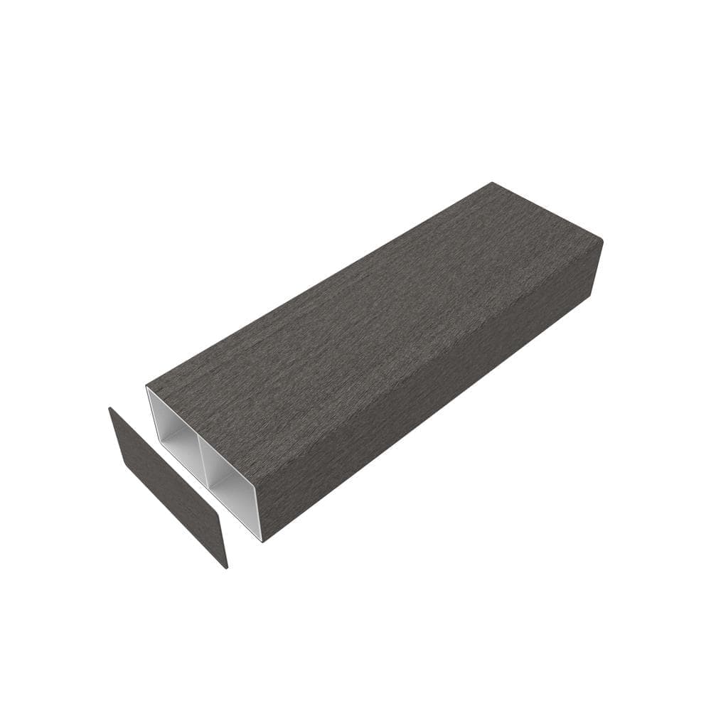 NewTechWood Alusions 2 in. x 4 in. Wood Grain Argentinian Silver Gray Composite Aluminum Coextruded End Caps (Bag of 10) (2)