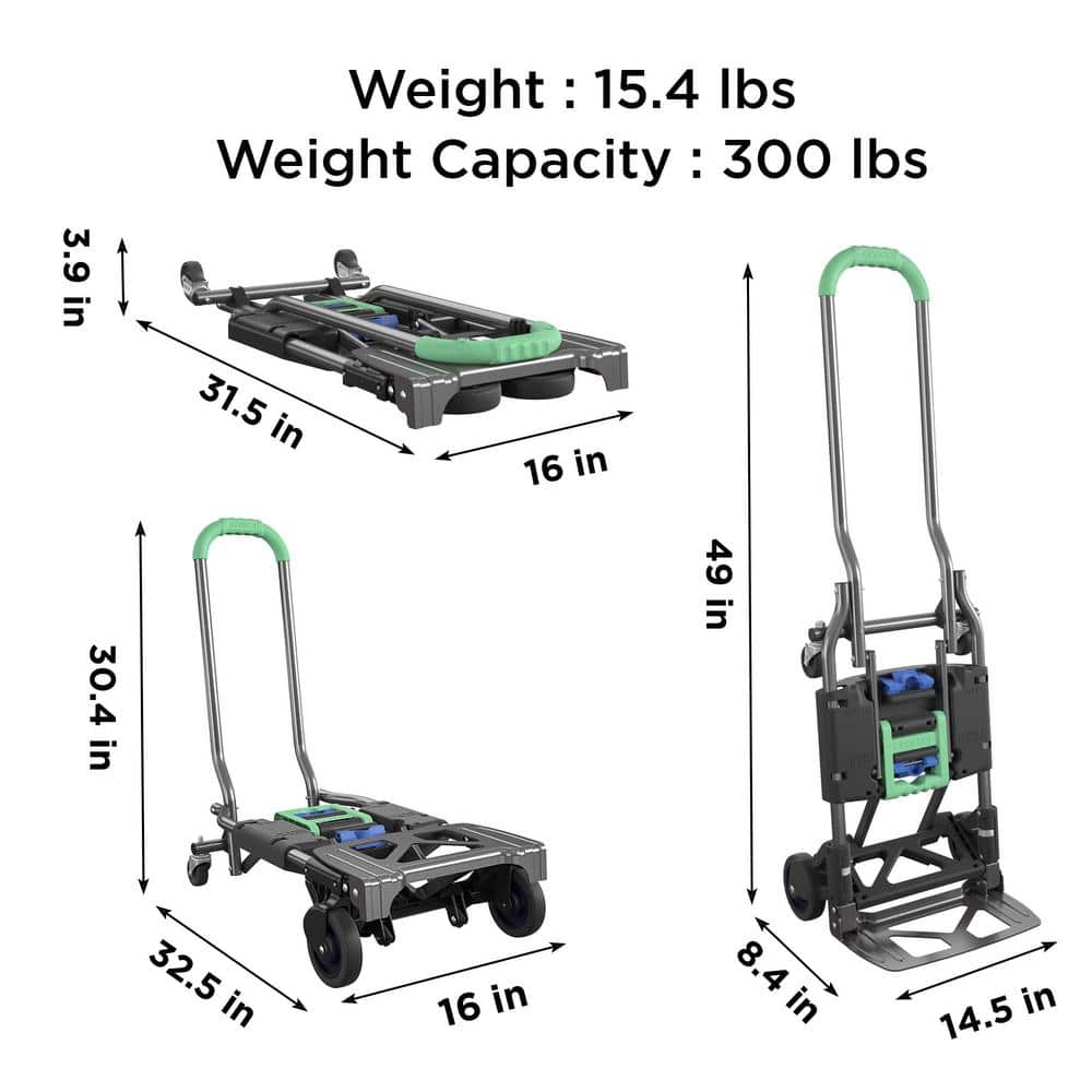 Cosco Shifter 300 lb. 2-In-1 Convertible Hand Truck and Cart (2)