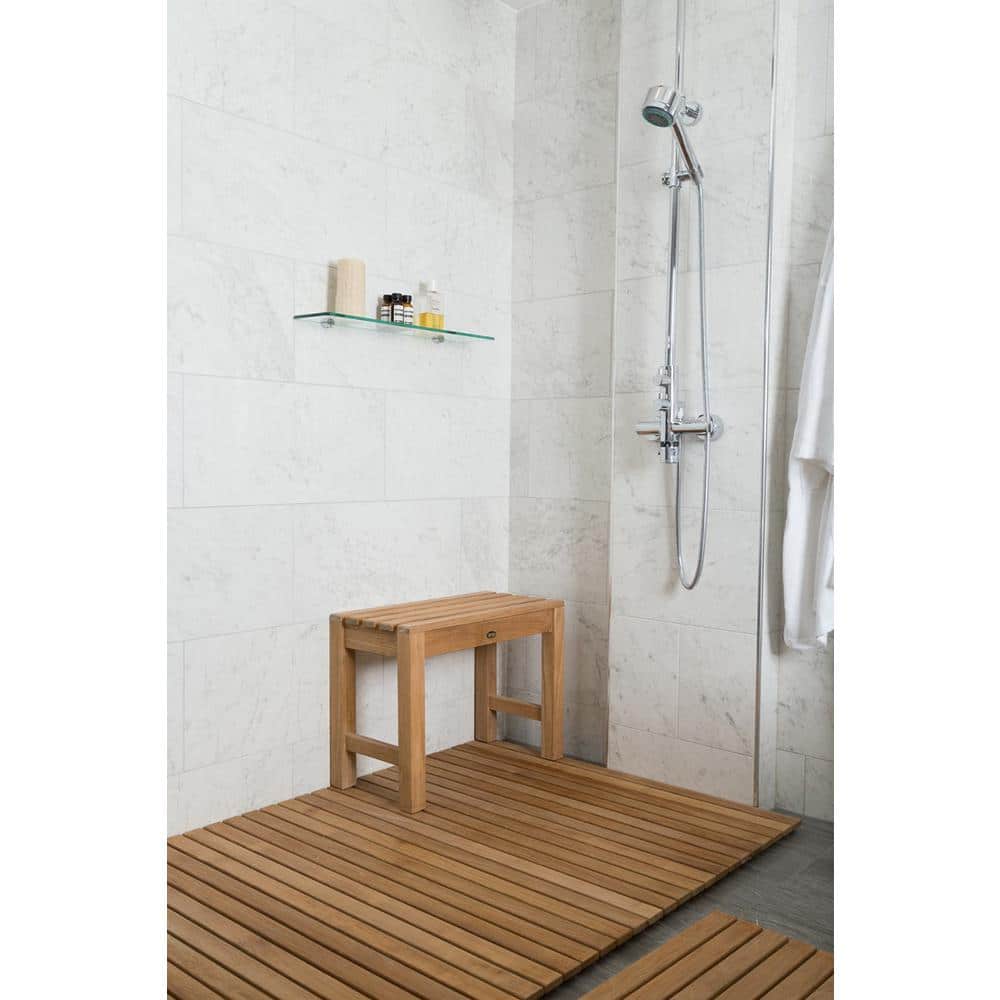 ARB Teak and Specialties Coach 23.5 in. W x 12.25 in. D x 17.75 in. H Flat Shower Seat in Natural Teak (2)