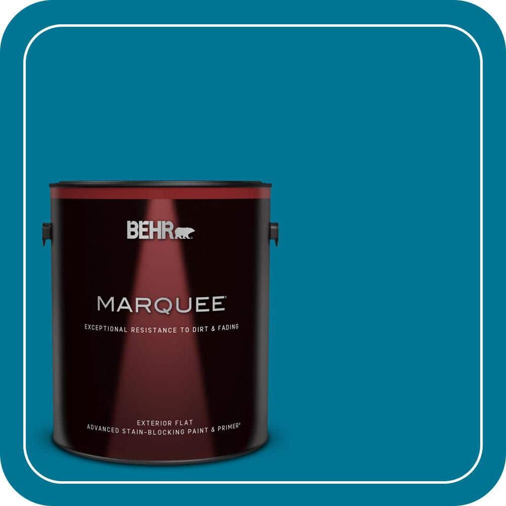 BEHR MARQUEE 1 gal. #S-G-520 Blue Luxury Flat Exterior Paint & Primer