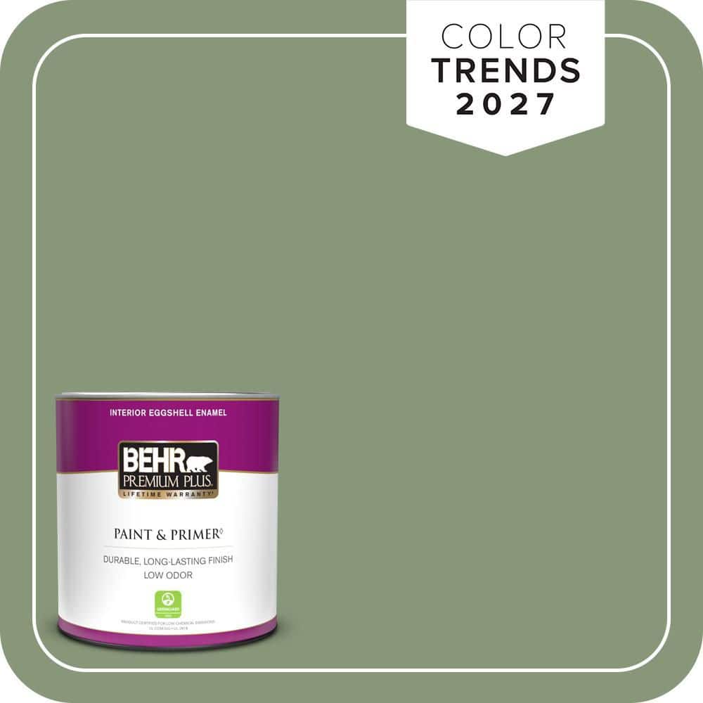 BEHR PREMIUM PLUS #S390-5 Laurel Tree Enamel Low Odor & Primer (2)