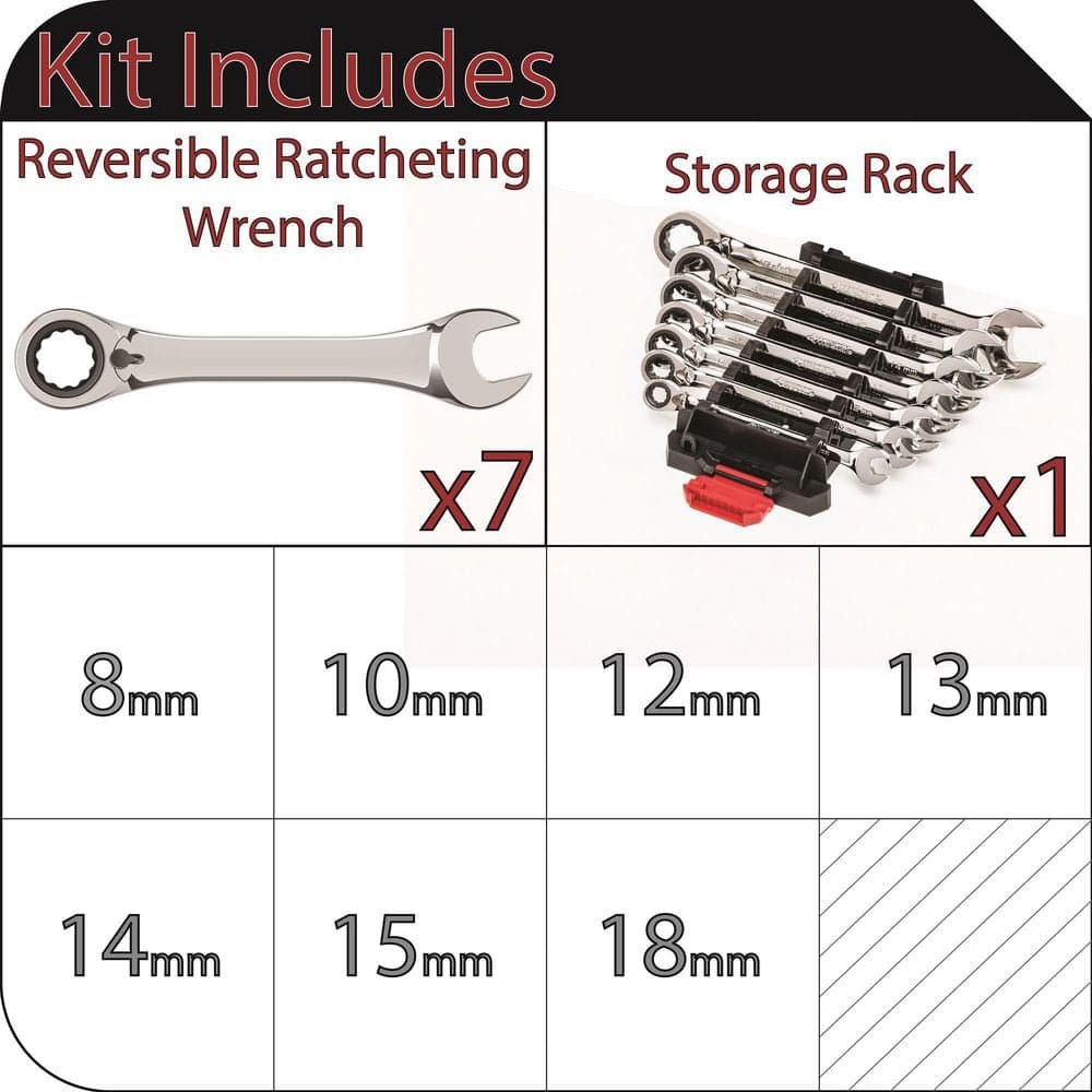 Husky Reversible Ratcheting MM Combination Wrench Set (7-Piece) (2)