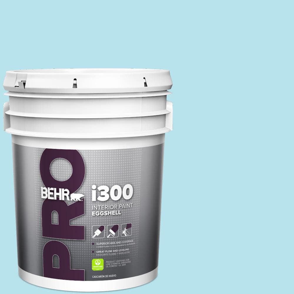 BEHR PRO 5 gal. #P490-1 Ocean Front Eggshell Interior Paint