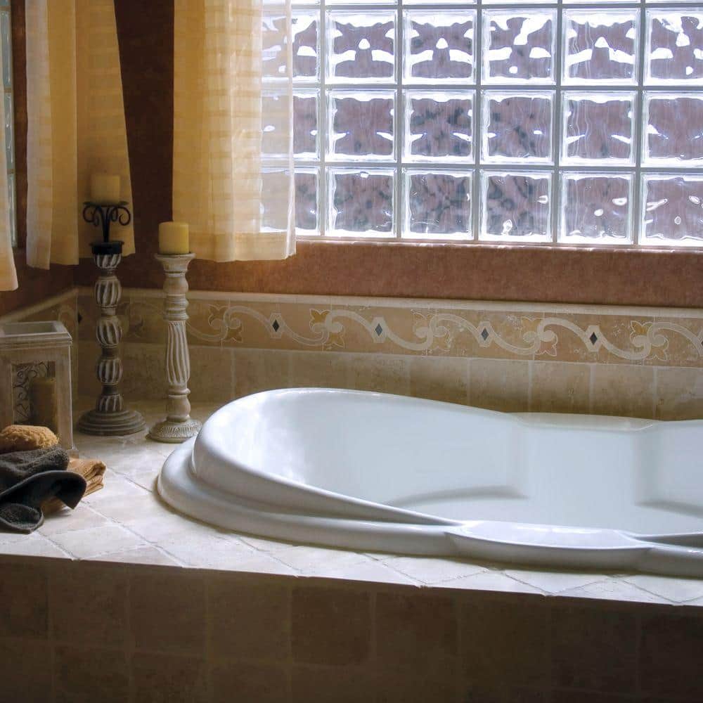 Hydro Systems Hampton 72 in. Acrylic Oval Drop-in Thermal Air Bathtub in White (2)
