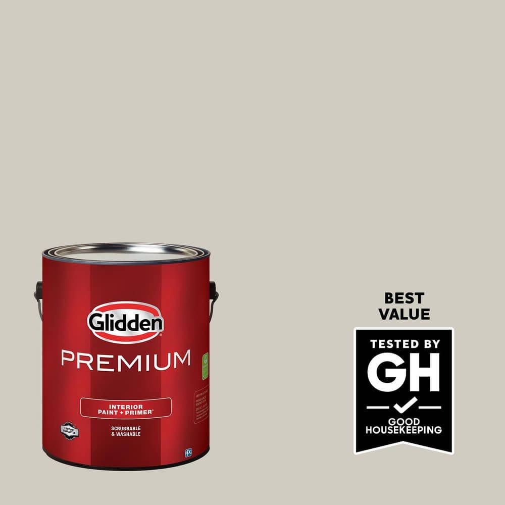 Glidden Premium 1 gal. PPG1025-3 Whiskers Satin Interior Latex Paint