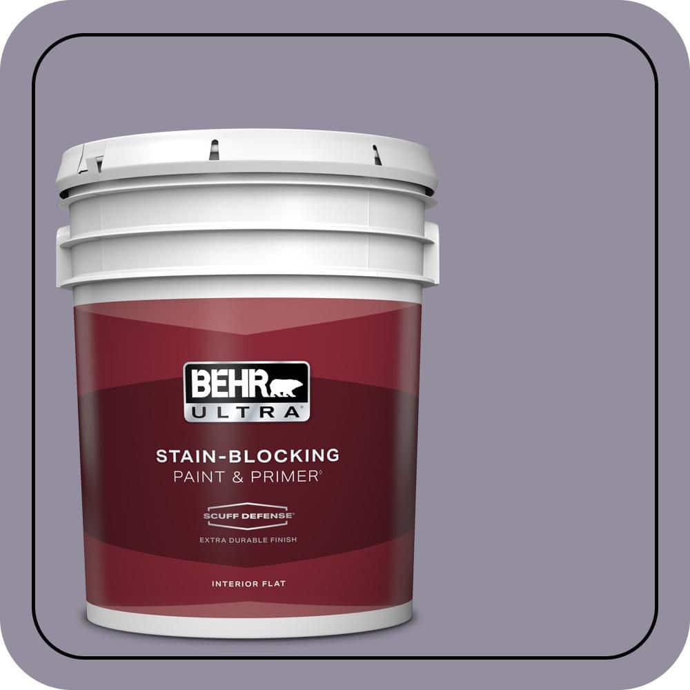 BEHR ULTRA 5 gal. #N560-4 Evening in Paris Extra Durable Flat Interior Paint & Primer