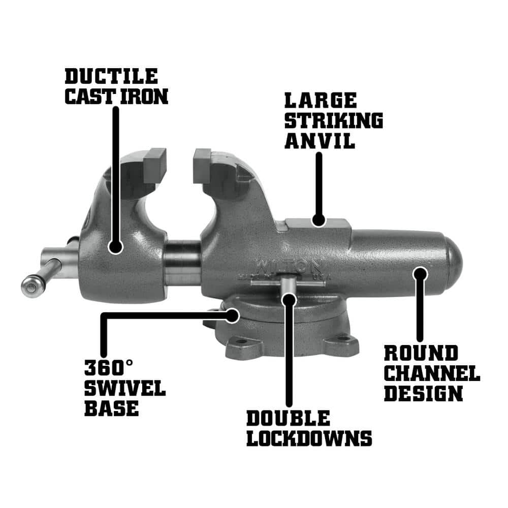 Wilton Machinist 6 in. Jaw Round Channel Vise with Swivel Base (2)