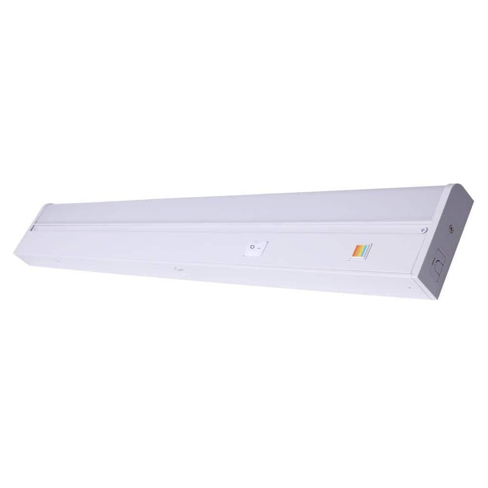 Commercial Electric 24 in. Hardwired White Integrated LED 5 CCT Linkable Under Cabinet Light (3)