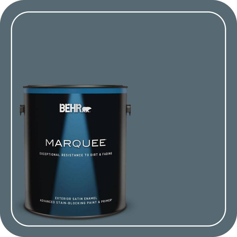 BEHR MARQUEE 1 gal. #540F-6 Distance Satin Enamel Exterior Paint & Primer (1)