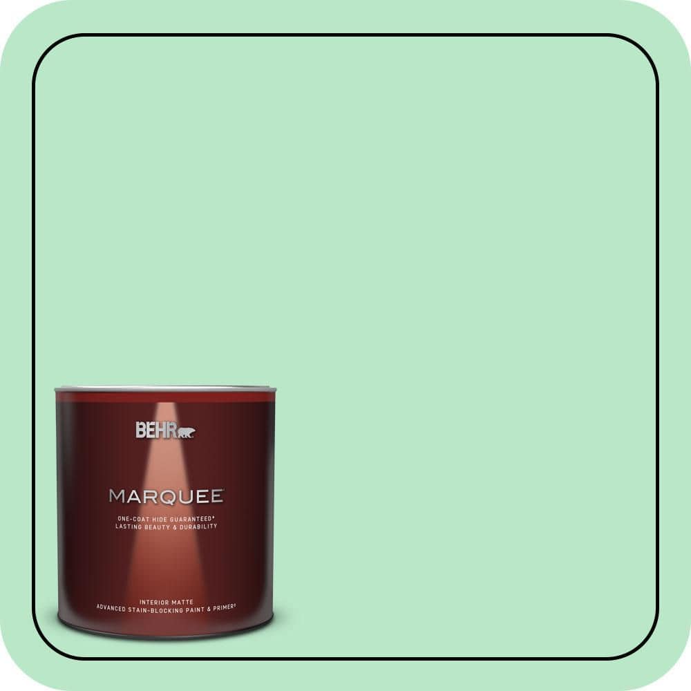 BEHR MARQUEE 1 qt. #460A-3 Canton Jade Matte Interior Paint & Primer