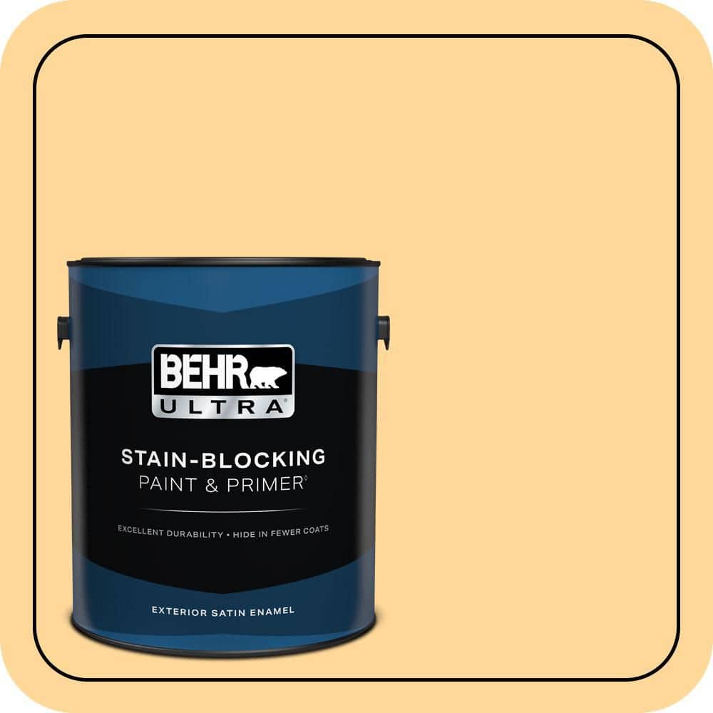 BEHR ULTRA 1 gal. #P250-3 Marsh Marigold Satin Enamel Exterior Paint & Primer