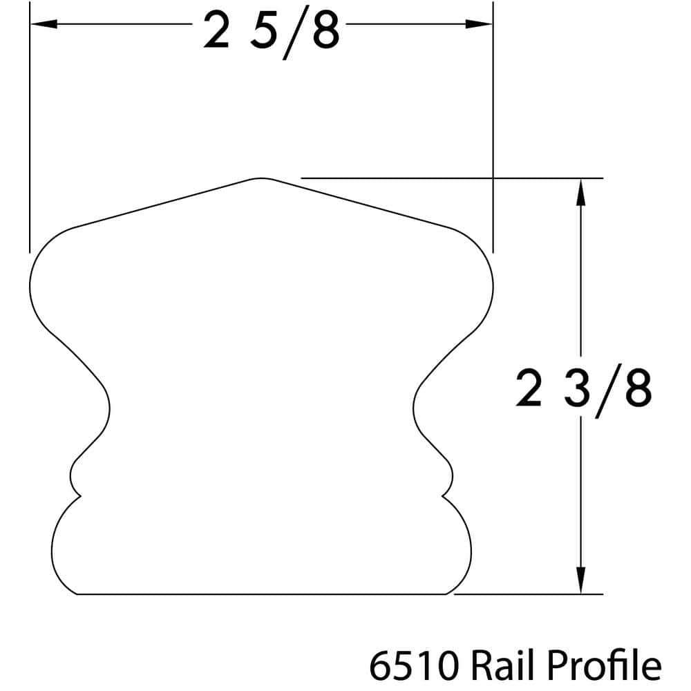 EVERMARK Stair Parts 6510 12 ft. Unfinished Handrail (3)