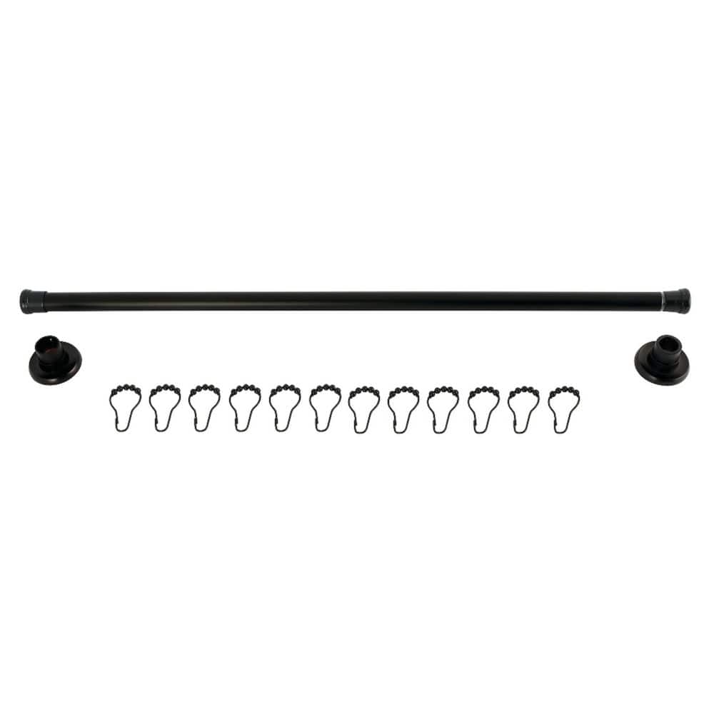 Kingston Brass Edenscape 36 in. to 60 in. Adjustable Straight Shower Curtain Rod in Oil Rubbed Bronze (1)