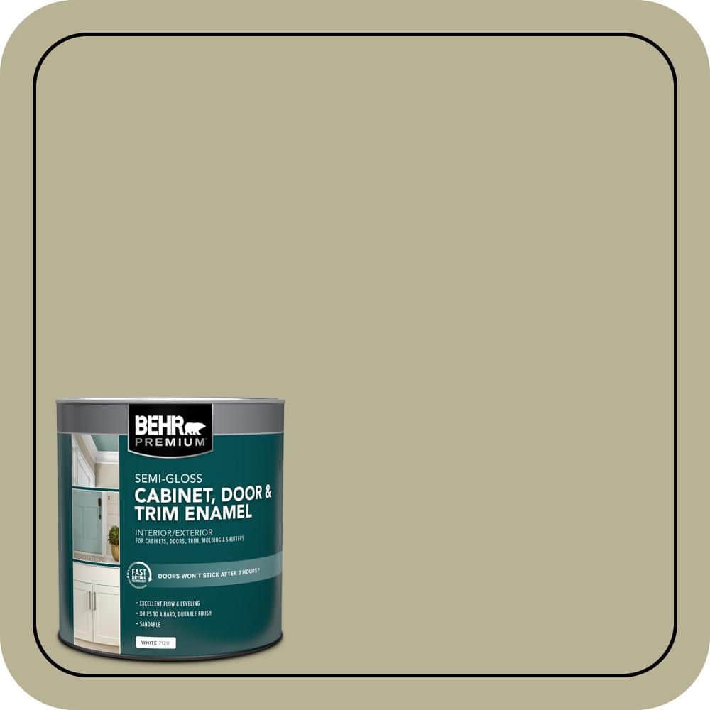 BEHR PREMIUM 1 qt. #PPU9-09 Seedling Semi-Gloss Enamel Interior/Exterior Cabinet, Door & Trim Paint