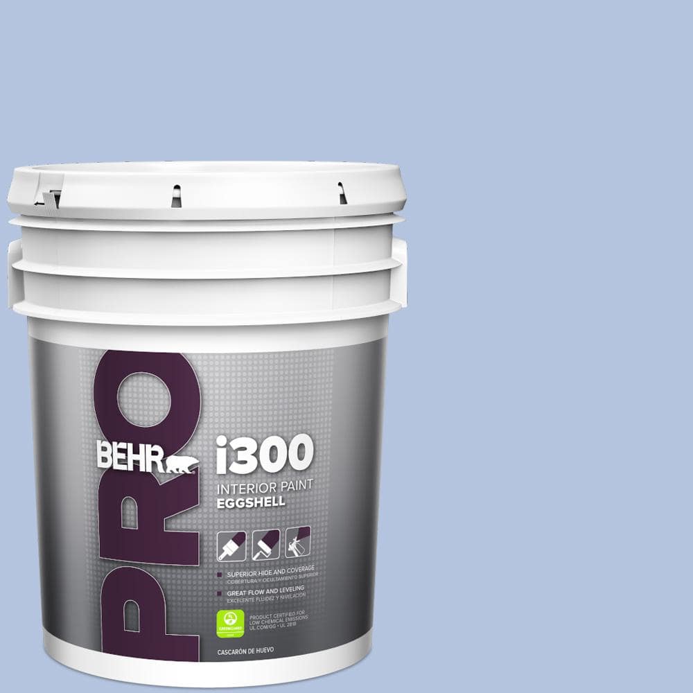 BEHR PRO 5 gal. #600C-3 Periwinkle Bud Eggshell Interior Paint